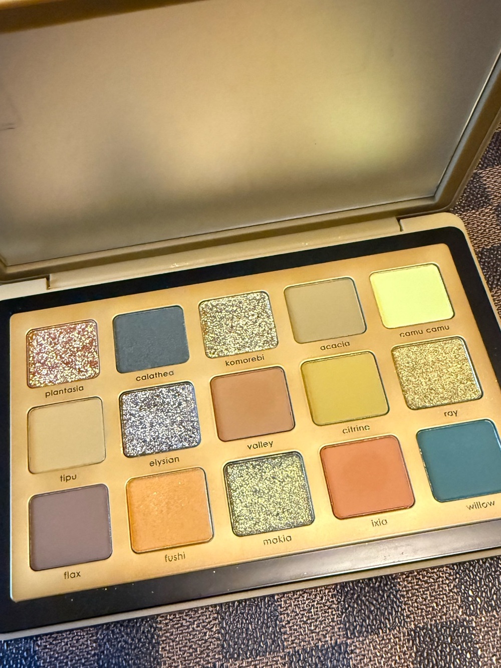 Natasha Denona Eyeshadow Palette — Yellow, Green, Teal & Gold Shades